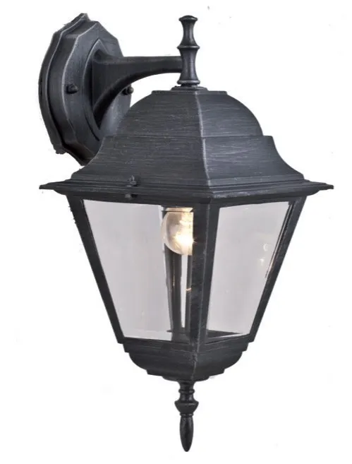 LANTERNA BABY 6 PZ. CON BRACCIO 60W ALLUMINIO NERO LAMPADA APPLIQUE