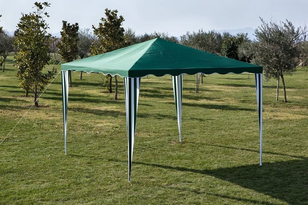 GAZEBO IN ACCIAIO VERNICIATO TOP VERDE MT.2X2