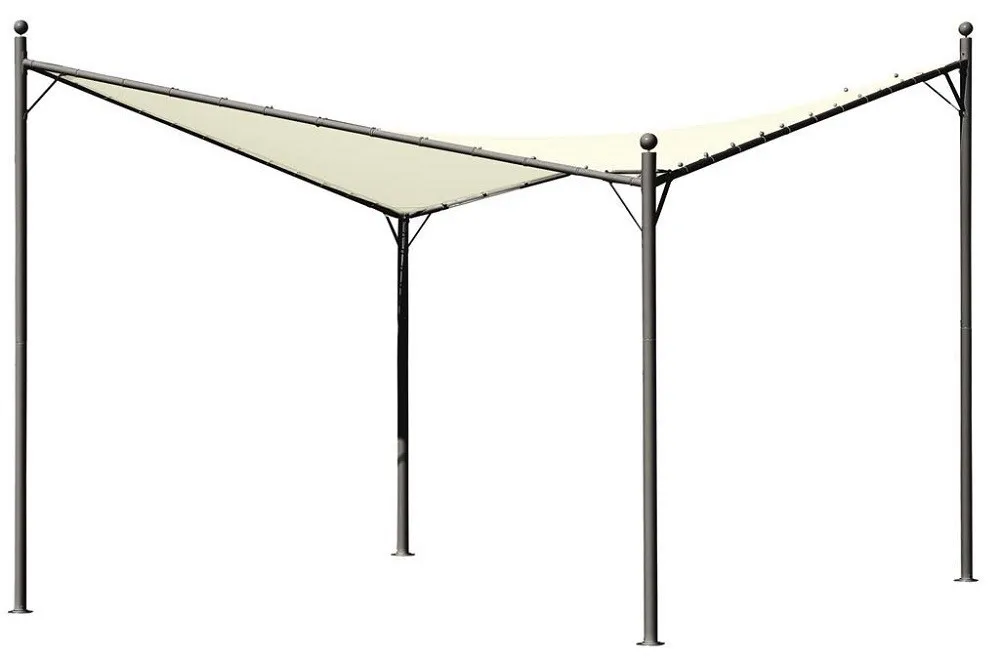 GAZEBO VELA PARASOLE ACCIAIO ALICANTE 3,5X3,5MT