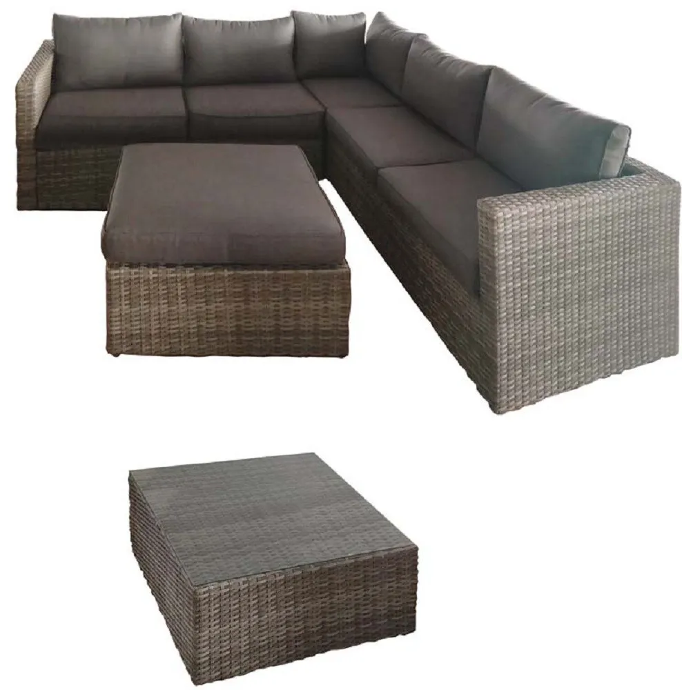 SET SALOTTO COMPLETO DIVANO E TAVOLO rattan Louge