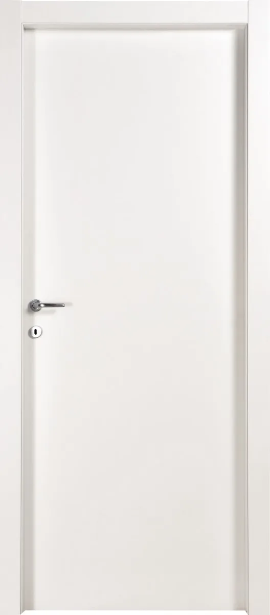 PORTA A BATTENTI DA INTERNO CON SERRATURA MOD.MICROTEC BIANCO CM.210x70 REVERSIBILE