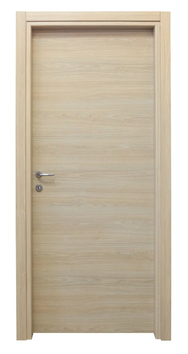 PORTA A BATTENTI  DA INTERNO CON SERRATURA MOD.MICROTEC ROVERE CHIARO CM.210x70 REVERSIBILE