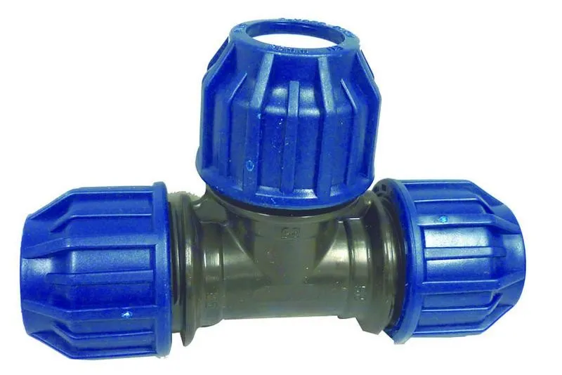 RACCORDO GIUNZIONE TEE 90 GRADI PN16 MM.32X32X32 CONF.10 PZ. TUBO IRRIGAZIONE INTERRATA