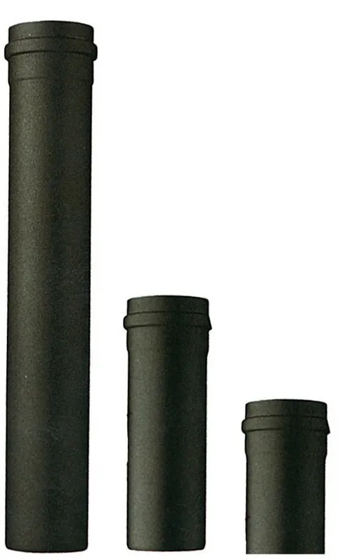 SAVE TUBO PER STUFA A PELLET PORCELLANATO D.8X50 NERO OPACO MM.1,2 SENZA GUARNIZIONE