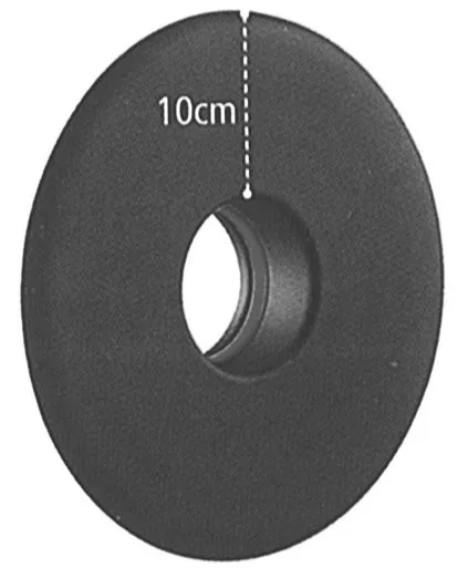 SAVE ROSONE BORCHIA PER TUBO STUFA A PELLET PORCELLANATO NERO OPACO MM.1,2 D.8X10 CM.