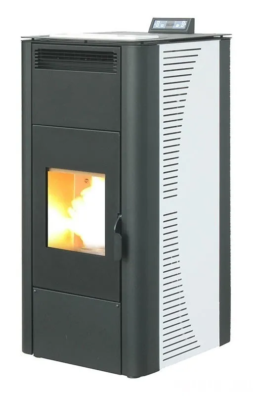 TERMOSTUFA A PELLET STUFA IDRO KING 20 KW COLORE BIANCO MADE IN ITALY