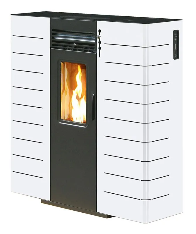 STUFA A PELLET KING SLIM 10 kW CANALIZZATA bianca MADE IN ITALY