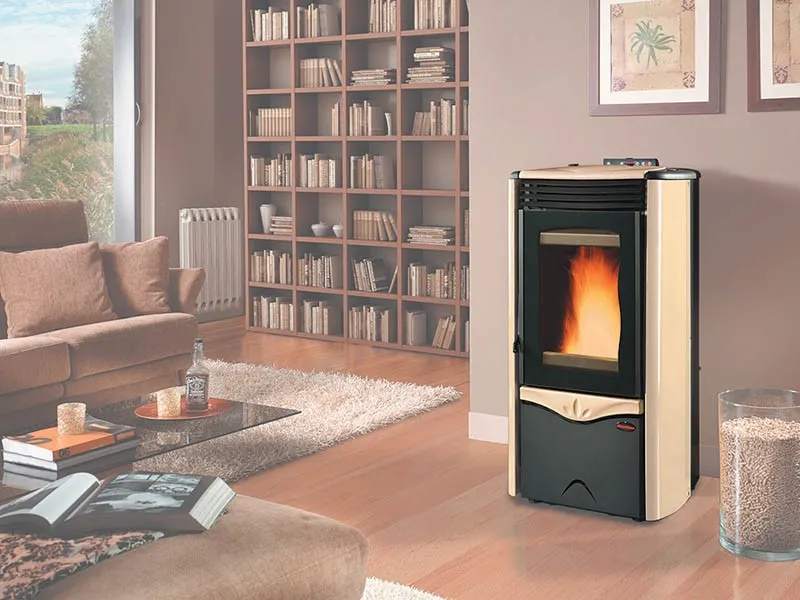 TERMOSTUFA PELLET NORDICA EXTRAFLAME mod. DUCHESSA IDRO STEEL 13 kW PERGAMENA