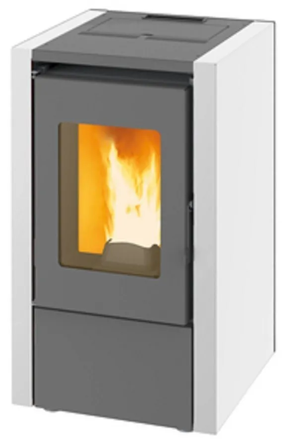 STUFA A PELLET 5,8 KW KING 60 COLORE BIANCO MADE ITALY