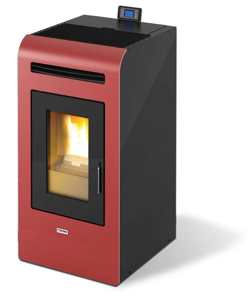 STUFA PELLET KING 16 KW 15,5 BORDEAUX  MADE IN ITALY