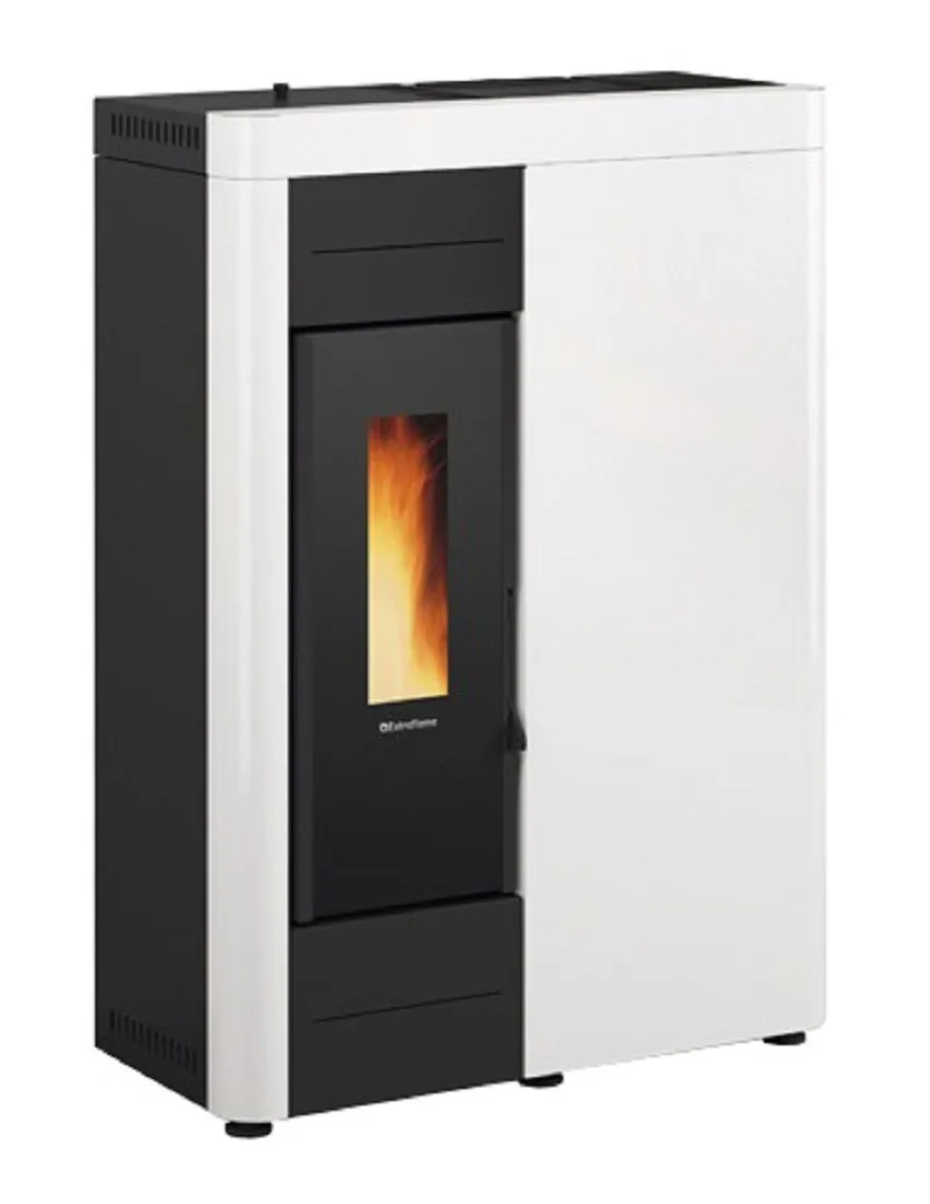 TERMOSTUFA STUFA PELLET 15,50 KW VIRNA IDRO BIANCA NORDICA EXTRAFLAME