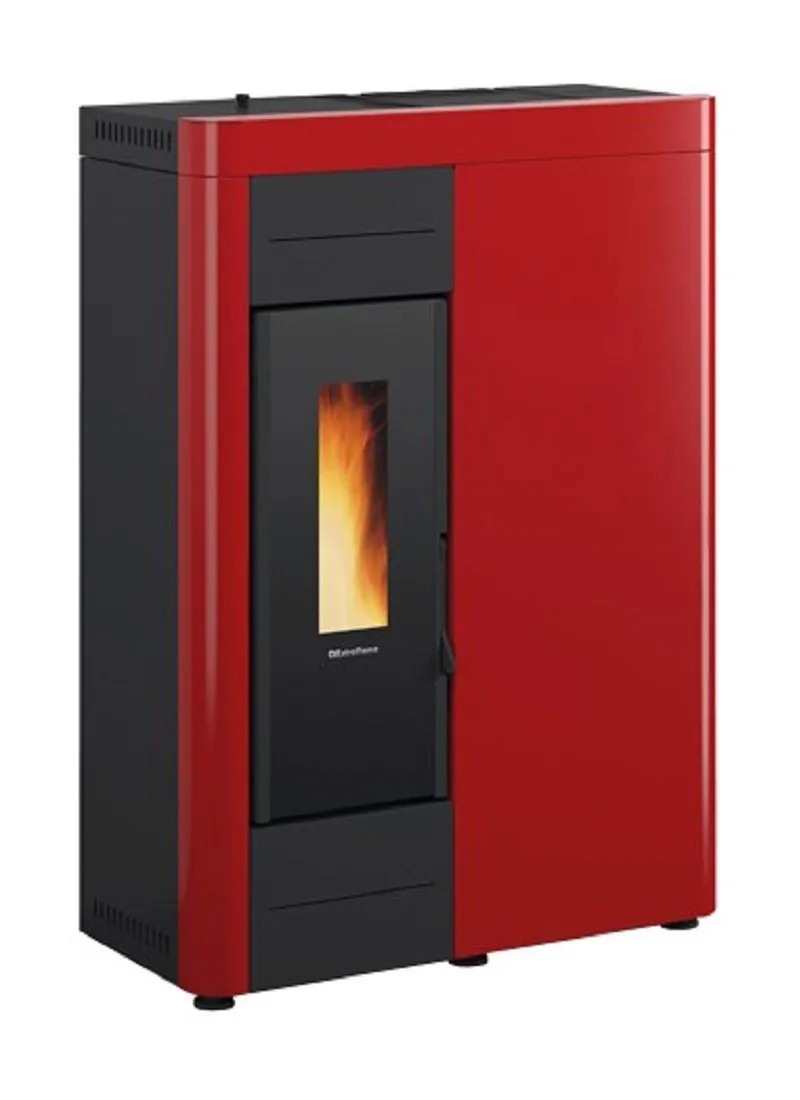 TERMOSTUFA STUFA PELLET 15,50 KW VIRNA IDRO BORDEAUX NORDICA EXTRAFLAME