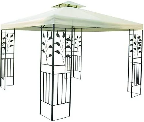 Gazebo decorativo in metallo Blinky 300x300 Cm h270 Beige in PE 180 gr/mq