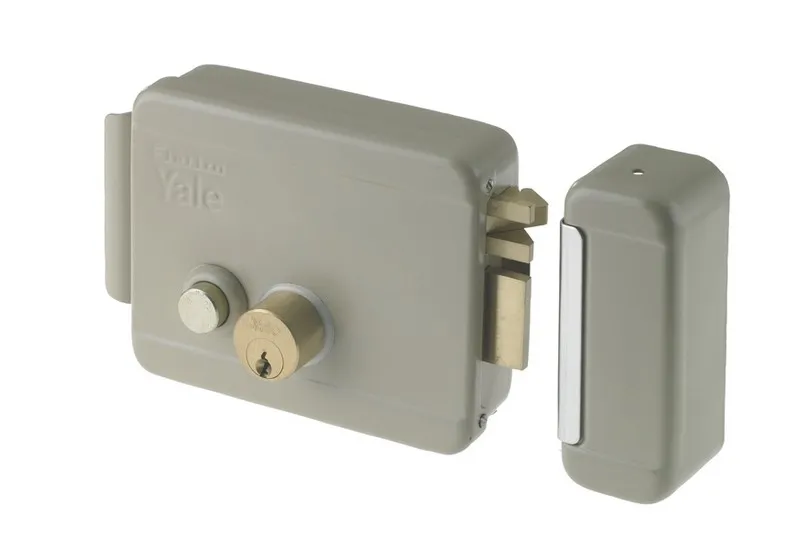 SERRATURA ELETTRICA YALE ART.688 PER CANCELLI CON PULSANTE E CILINDRO INTERNO ED ESTERNO FISSO