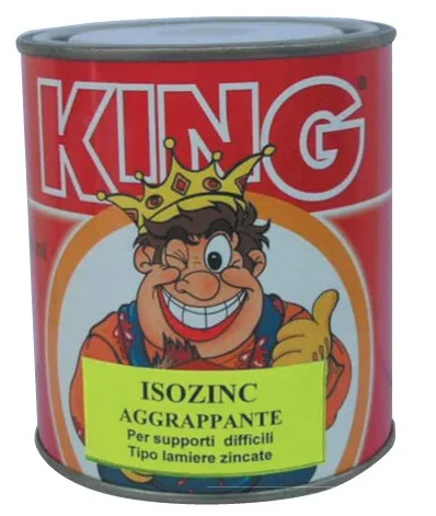 ISOZINC FONDO FISSATIVO ANCORANTE AGGRAPPANTE UNIVERSALE E PER VERNICIATURA DI LAMIERE ZINCATE,ML.500