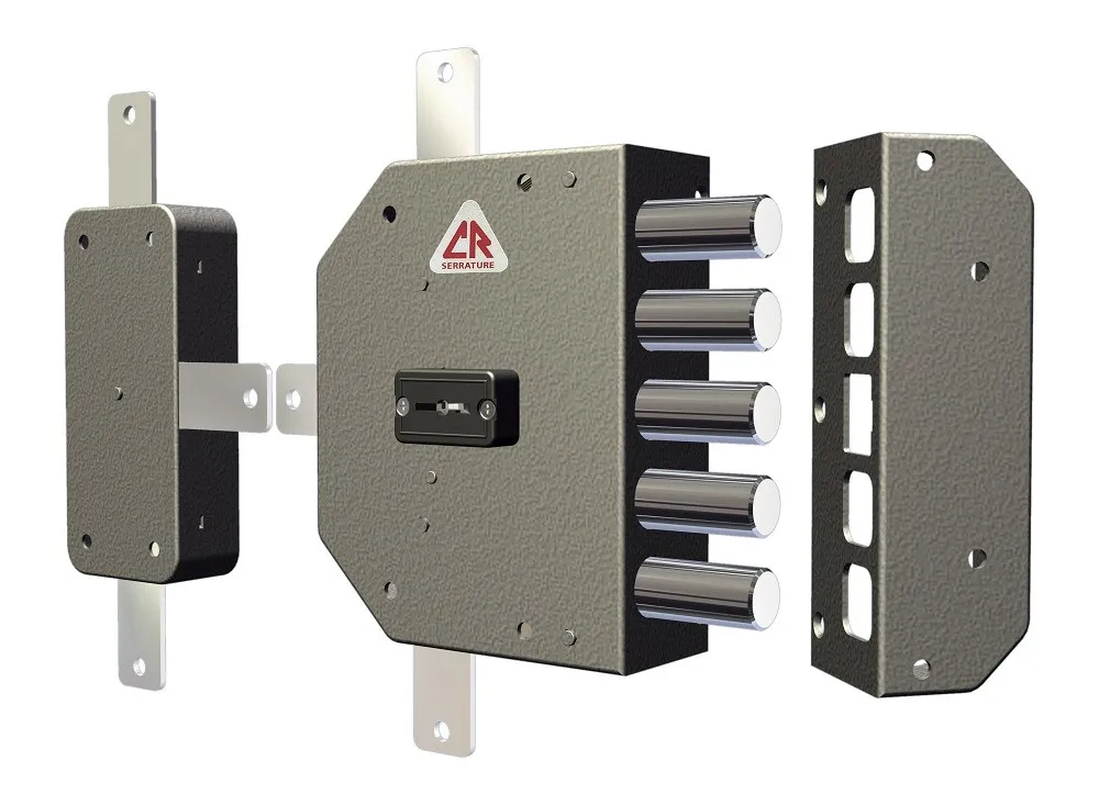 SERRATURA QUINTUPLICE DI SICUREZZA ANTIFURTO A DOPPIA MAPPA CR ART.2300