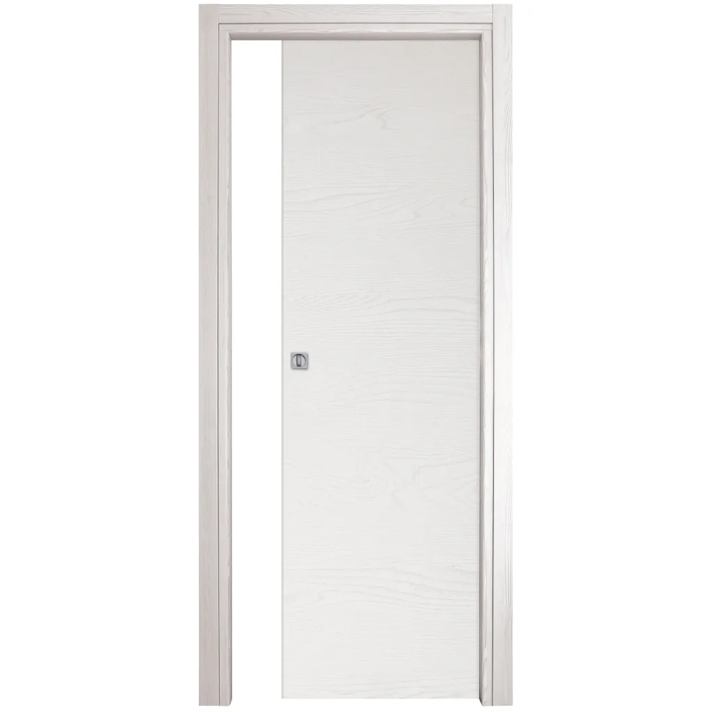 Porta scorrevole modello Microtec colore Bianco Frassinato 210x70 Cm