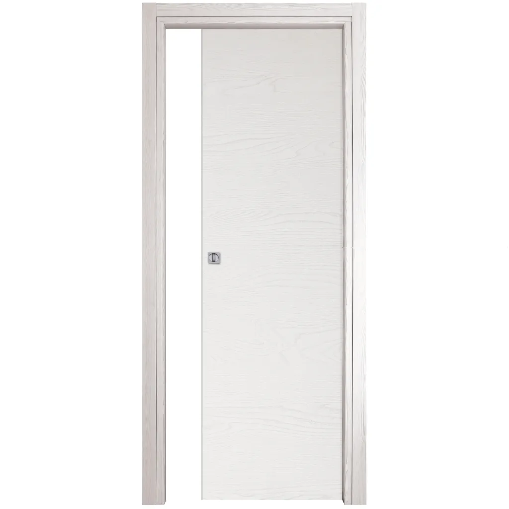 Porta scorrevole modello Microtec colore Bianco Frassinato 210x80 Cm