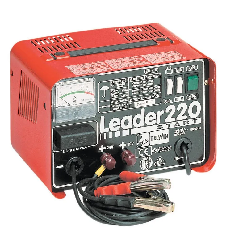 CARICABATTERIA AUTO PORTATILE TELWIN LEADER 220 START TENSIONE 12-24V CARICA BATTERIA