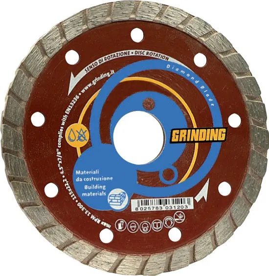 LAMA DISCO DIAMANTATO GRINDING TURBO PN-K MM.115 CORONA CONTINUA E FLANGIA