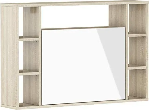 Mobile Mensola Scrivania pieghevole  rovere bianco 94 x 62h x 20cm(chiuso) 62(aperto)