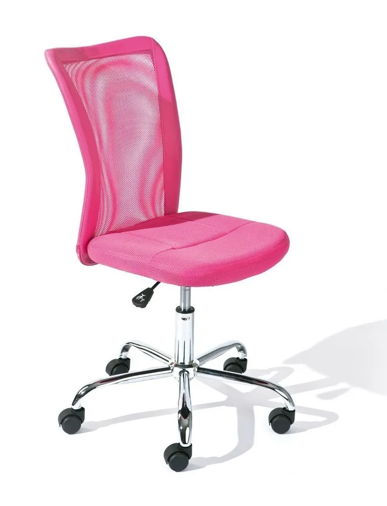 SEDIA UFFICIO BONNIE REGOLABILE 43x56x88-98H SEDUTA ECOPELLE+POLIESTERE FUXIA INTER LINK