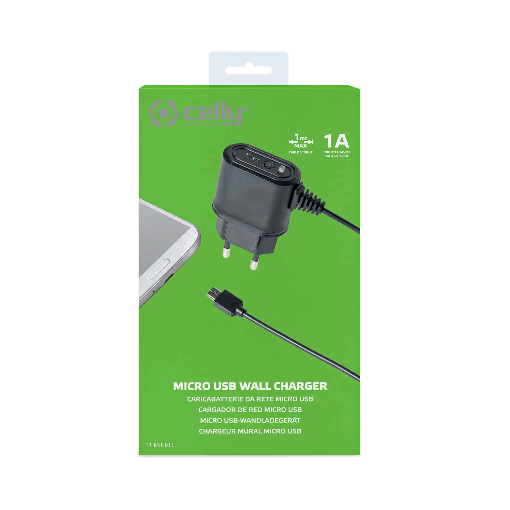 TRAVEL CHARGER MICROUSB 1A/5W BLACK