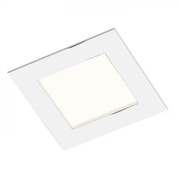 Lampada incassata Plafoniera SLENDER SQ 8 da incasso cromo 230V LED 3W 3000K