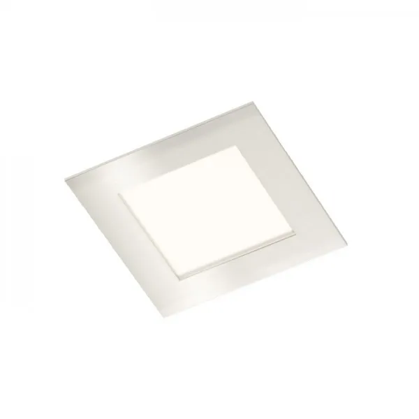 Lampada incassata Plafoniera SLENDER SQ 8 da incasso nichel opaco 230V LED 3W 3000K