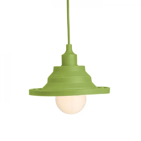 Lampada Lampadario AMICI a sospensione in silicone verde  230V E27 42W