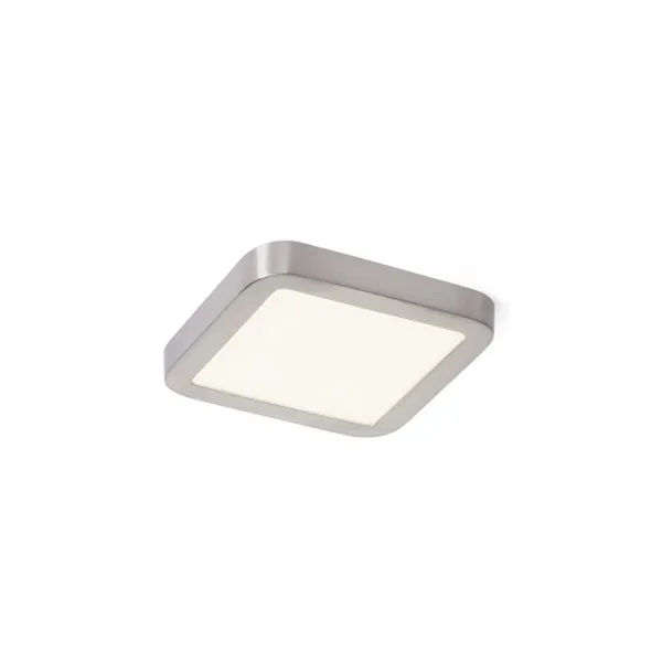 Plafoniera HUE SQ 9 da incasso nichel opaco 230V LED 6W 3000K