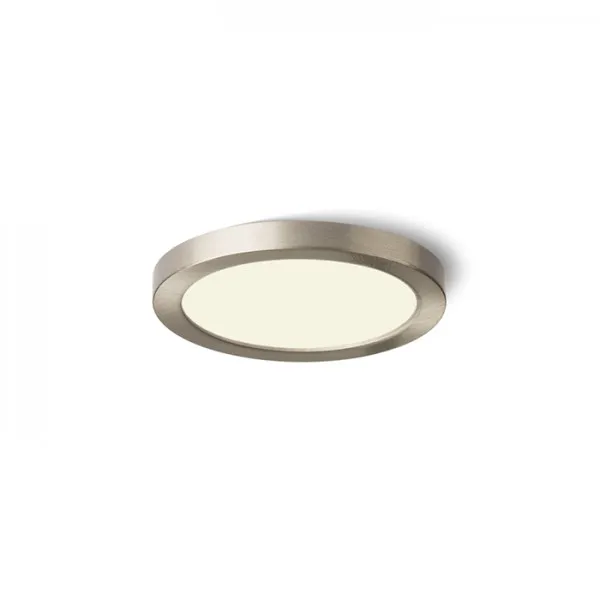 Plafoniera HUE R 9 da incasso nichel opaco 230V LED 6W 3000K