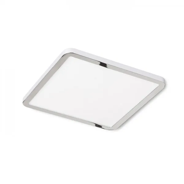 Plafoniera HUE SQ 17 da incasso cromo 230V LED 18W 3000K