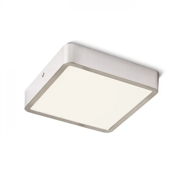 Plafoniera HUE SQ 17 da soffitto nichel opaco 230V LED 18W 3000K