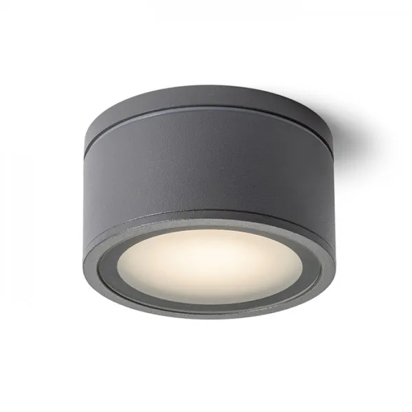 Plafoniera MERIDO da soffitto grigio antracite 230V GX53 11W IP54