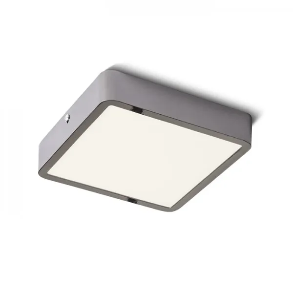 Plafoniera HUE SQ 17 da soffitto nero cromato 230V LED 18W 3000K