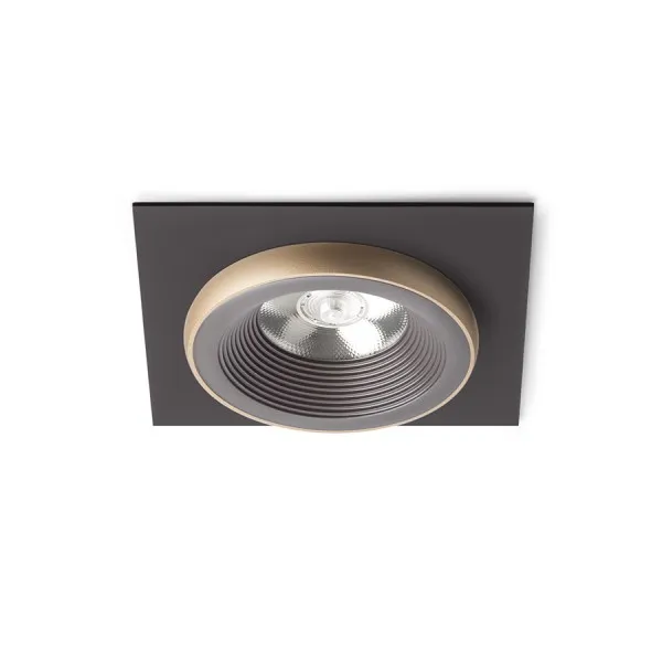 Faretto SHARM SQ I da incasso marrone/oro perlato 230V LED 10W 24° 3000K