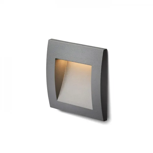 Faretto Plafoniera GORDIQ S da incasso grigio antracite 230V LED 1.5W IP65 3000K