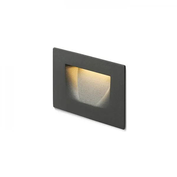 Applique da incasso grigio antracite 230V LED 3W IP54 3000K