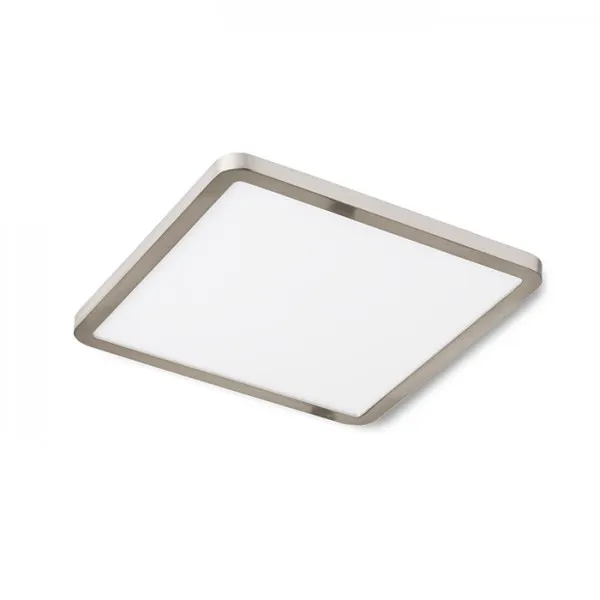 Plafoniera HUE SQ 17 da incasso nichel opaco 230V LED 18W 3000K