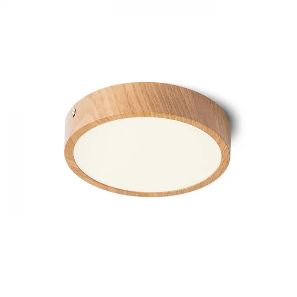 Plafoniera HUE R 17 da soffitto imitazione di faggio 230V LED 18W 3000K