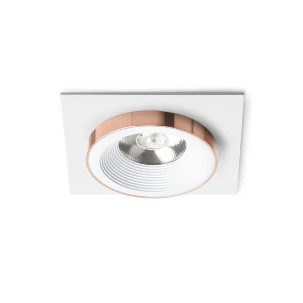 Faretto SHARM SQ I da incasso bianco rame 230V LED 10W 24° 3000K