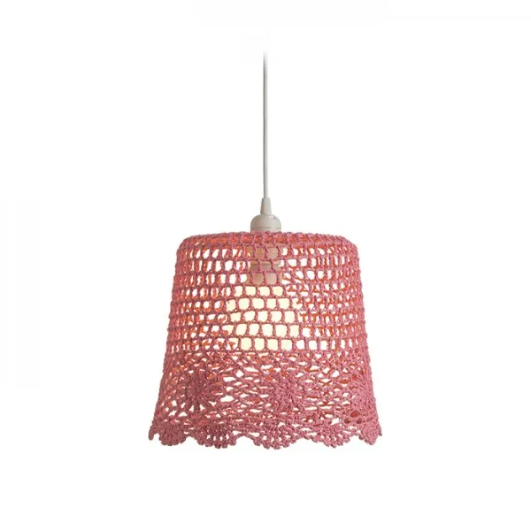 Lampadario DAISY paralume a sospensione rosa   max. 15W