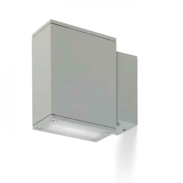 Faretto applique DIXIE 4x12 da parete grigio argento 230V/700mA LED 2x3W 48Â° IP54 3000K