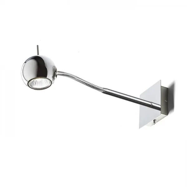 Faretto applique GLOSSY a collo di cigno cromo 230V LED GU10 8W