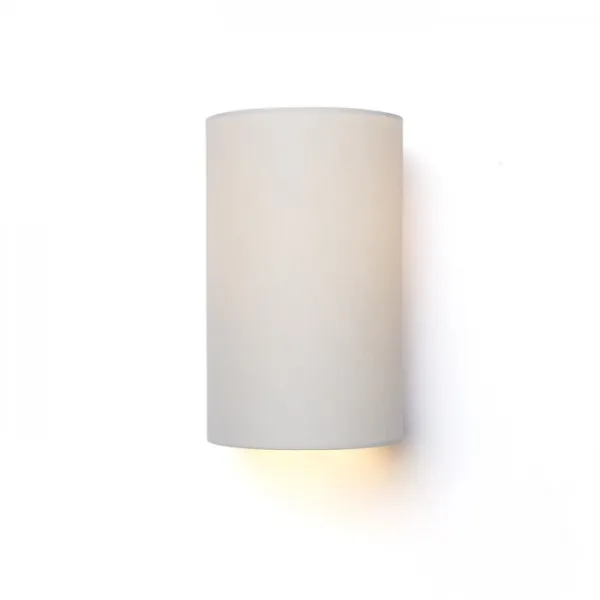 Lampada con Paralume RON W 15/25 da parete Chintz grigio chiaro/PVC bianco 230V E27 28W