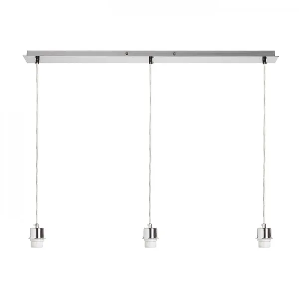 Lampadario MORE 80 base a sospensione per soffitto  nichel opaco 230V E27 3x42W