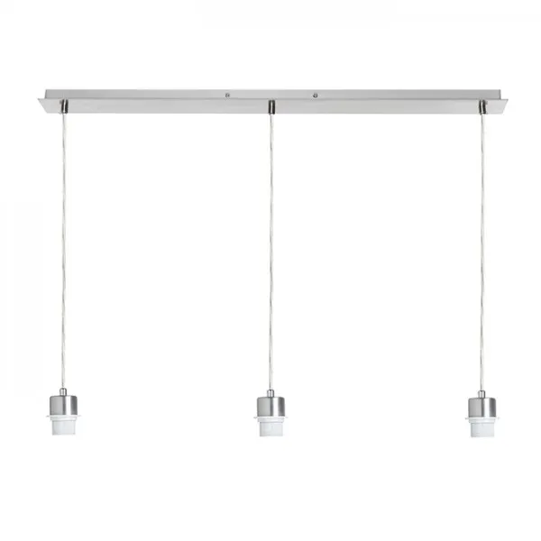 Lampadario MORE 80 base a sospensione da soffitto  cromo 230V E27 3x42W