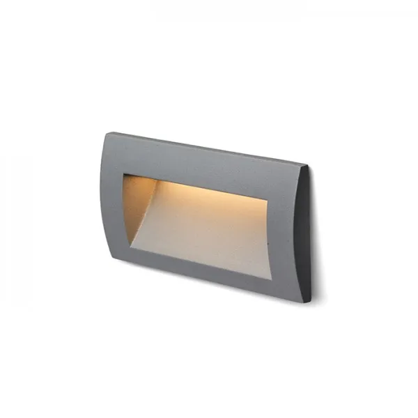 Faretto Plafoniera GORDIQ L da incasso grigio antracite 230V LED 3W IP65 3000K