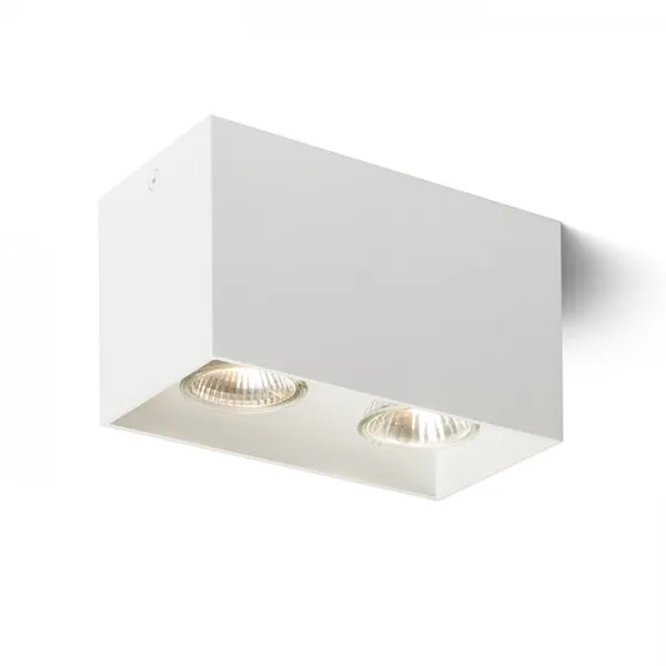 Faretto AGATE II da soffitto bianco opaco 230V GU10 2x35W